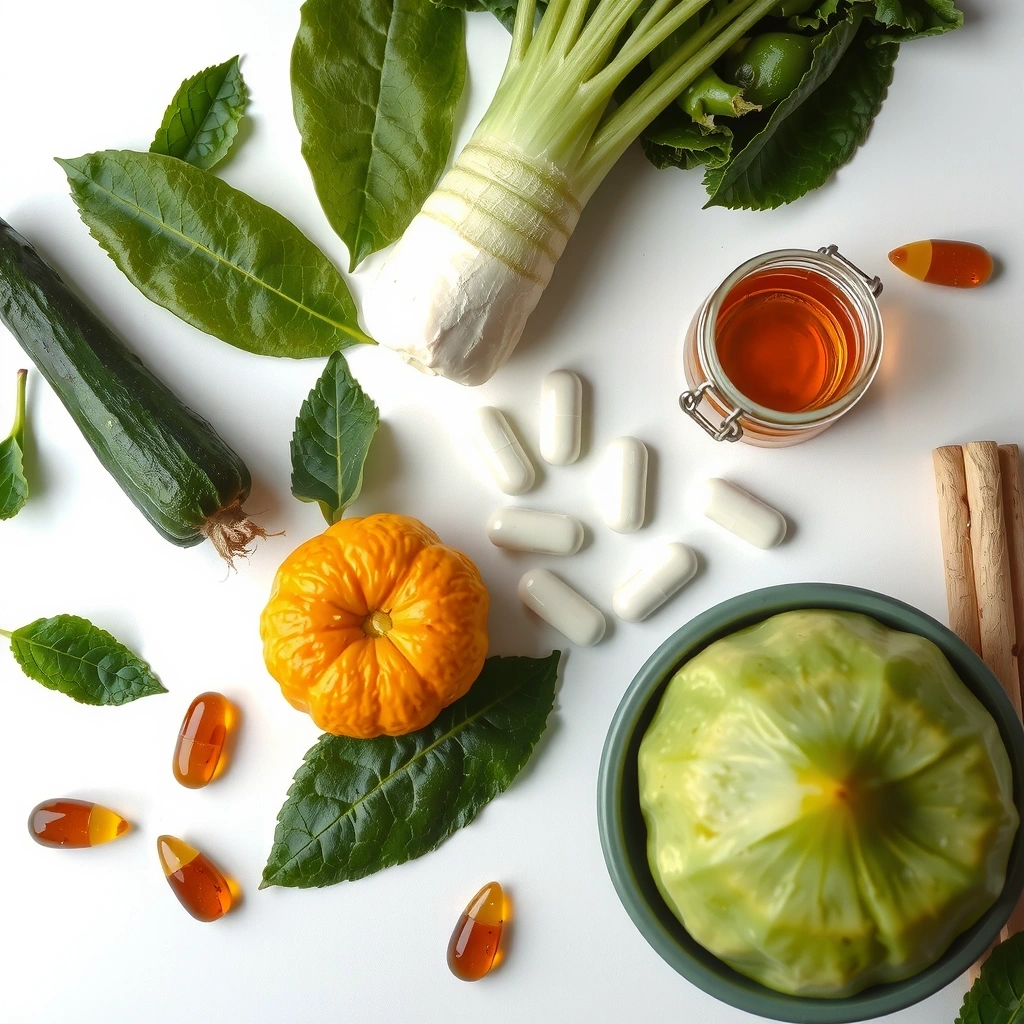 Prirodna kompozicija sa svježim voćem i povrćem